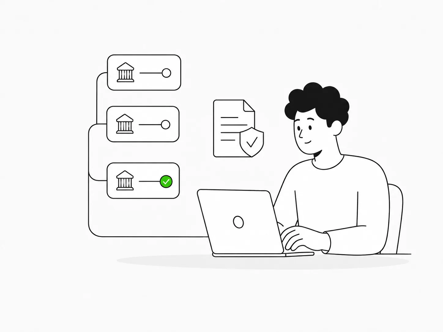 A soft search checks several lenders and finds a likely match without marking the customer's credit file